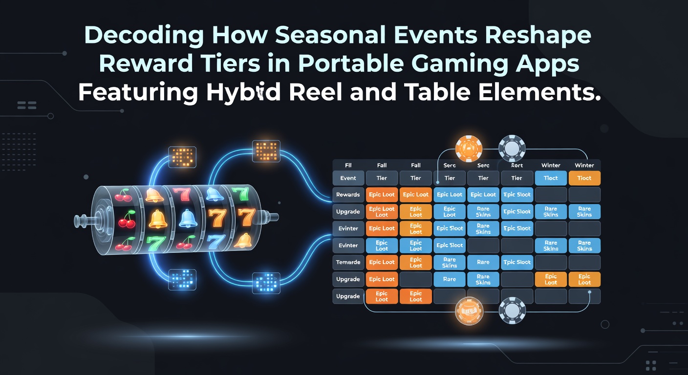 Mobile Gaming-App mit hybriden Reel- und Table-Elementen während eines saisonalen Events