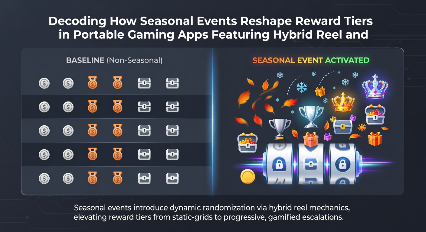 Grafik zu Belohnungstiers und saisonalen Anpassungen in Gaming-Apps